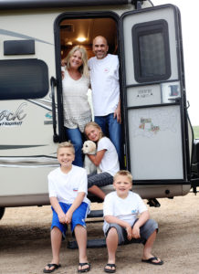 Happy family in an RV